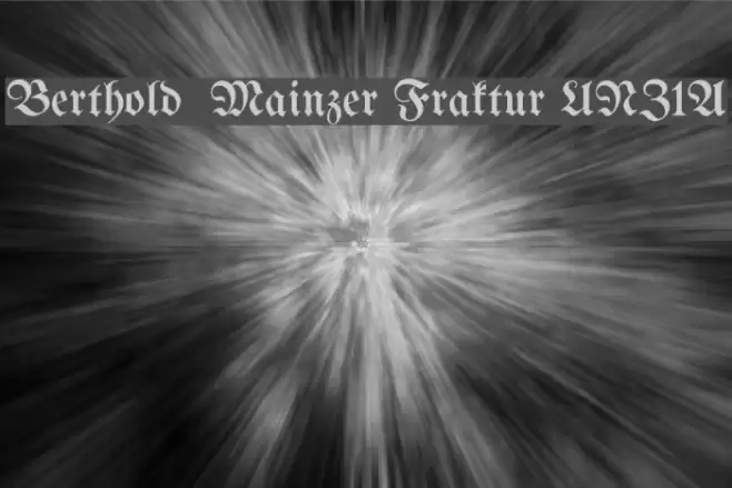Berthold  Mainzer Fraktur UNZ1A Font examples