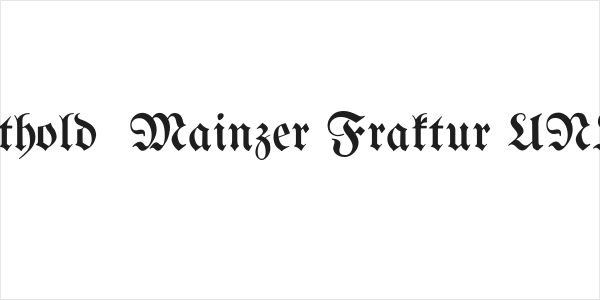 Berthold  Mainzer Fraktur UNZ1A Logo