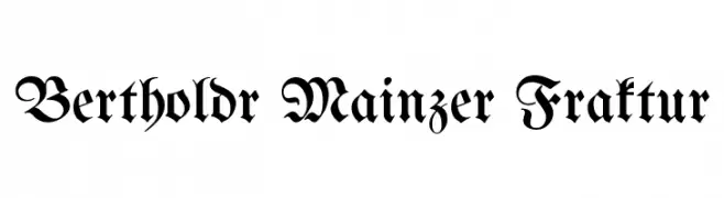 Bertholdr Mainzer Fraktur  Frei Schriftart Herunterladen
