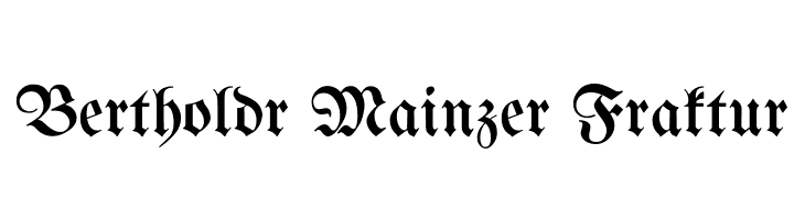 Bertholdr Mainzer Fraktur  les polices de caractères gratuit tlcharger