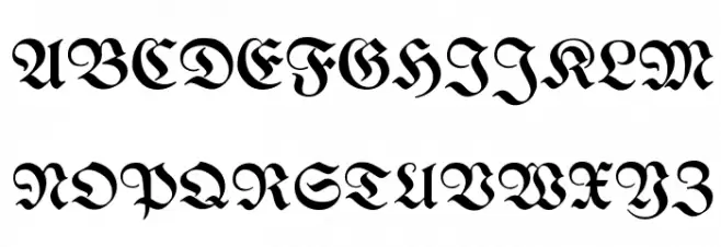 Bertholdr Mainzer Fraktur Schriftart Groß