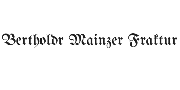 Bertholdr Mainzer Fraktur Logo