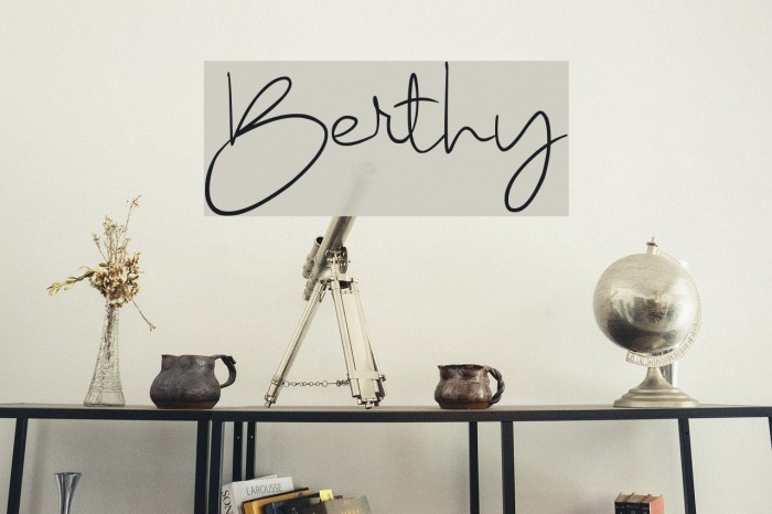 Berthy Font examples
