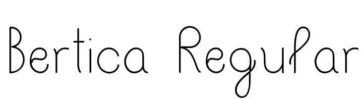 Bertica Regular  font caratteri gratis