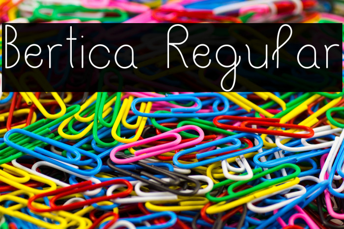 Bertica Regular Font examples