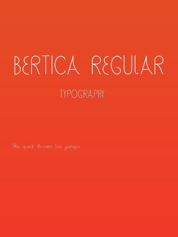 Bertica Regular Poster