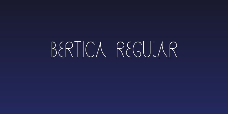 Bertica Regular Social Header