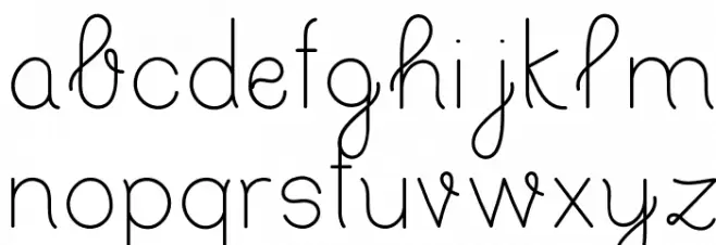 Bertica Regular फ़ॉन्ट लोअरकेस