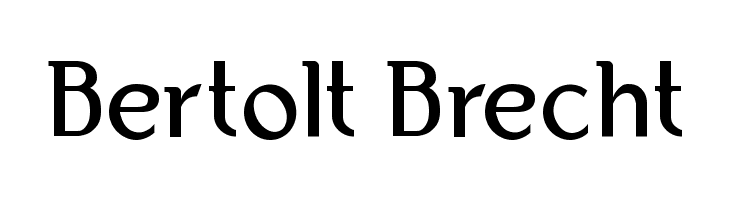 Bertolt Brecht  Frei Schriftart Herunterladen