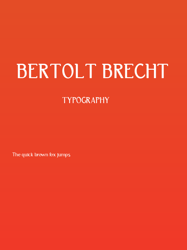 Bertolt Brecht Poster
