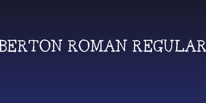 Berton Roman Regular Social Header