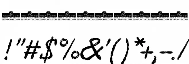 Berton Voyage Regular Font OTHER CHARS