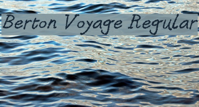 Berton Voyage Regular Font examples