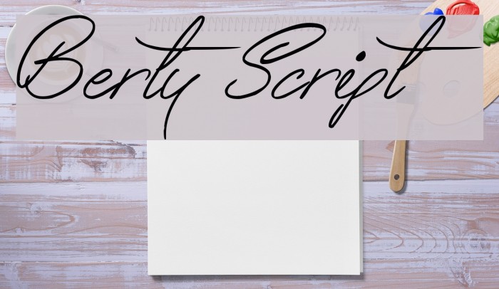 Berty Script Font examples