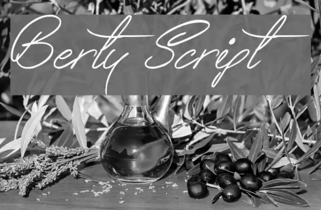 Berty Script Font examples