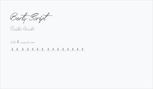 Berty Script Business Card