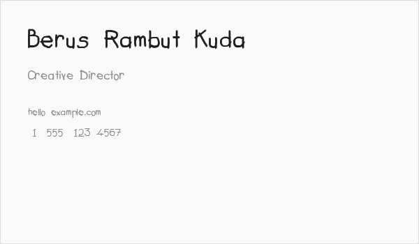 Berus Rambut Kuda Business Card