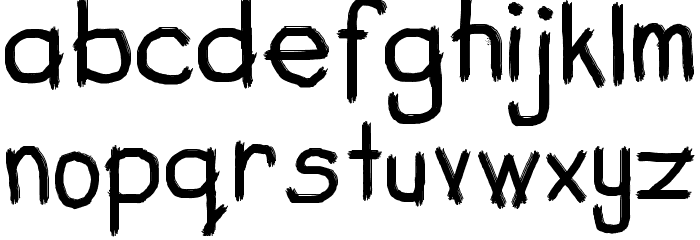 Berus Rambut Kuda Font LOWERCASE