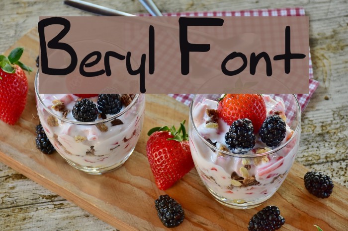 Beryl Font examples