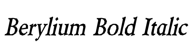 Berylium Bold Italic Font