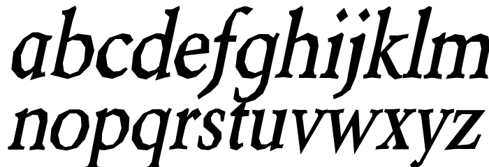 Berylium Bold Italic Font LOWERCASE