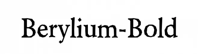 Berylium-Bold  les polices de caractères gratuit tlcharger