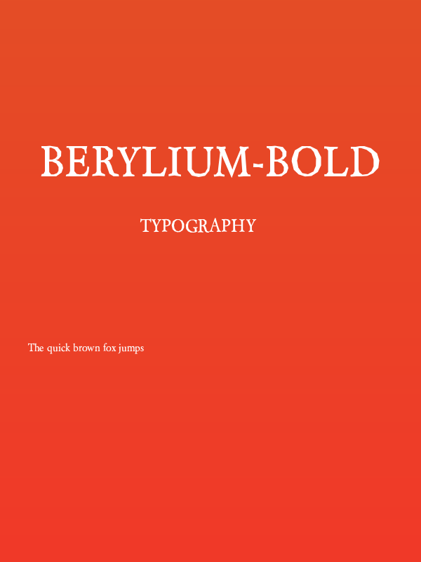 Berylium-Bold Poster