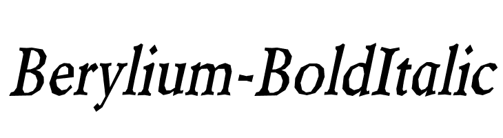 Berylium-BoldItalic Font