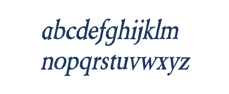 Berylium-BoldItalic Lowercase