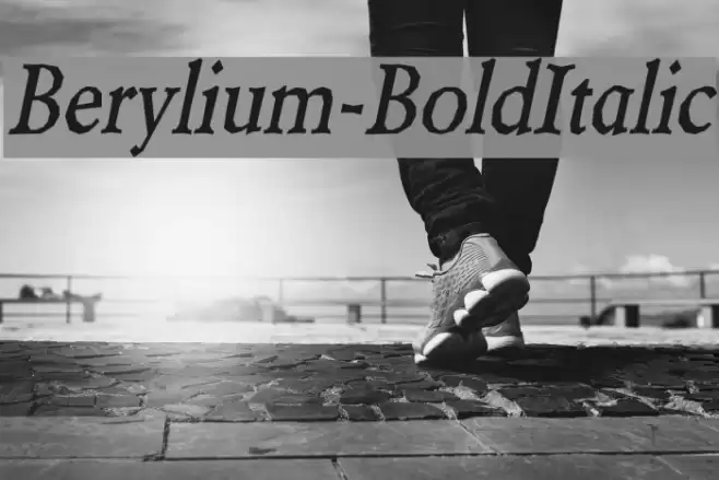 Berylium-BoldItalic Font examples