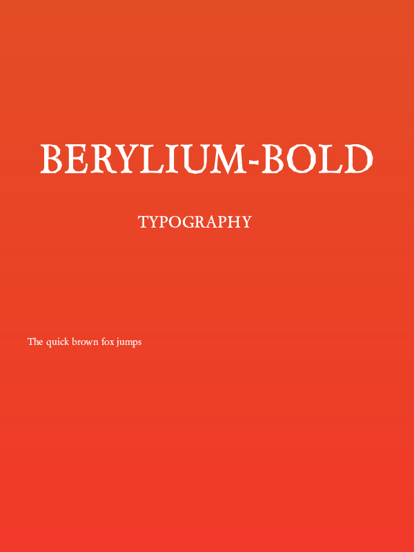 Berylium-Bold Poster