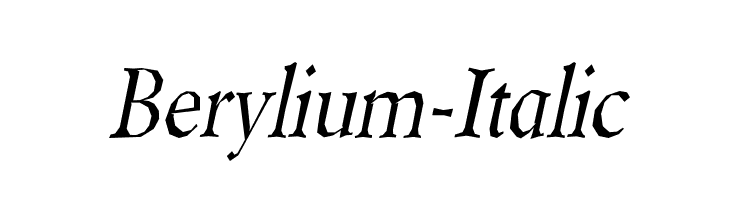 Berylium-Italic Font