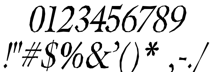 Berylium-Italic Polices AUTRES CHARS