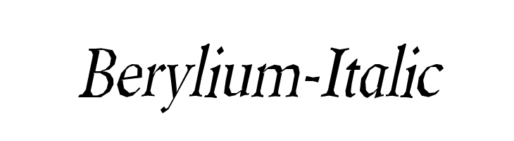 Berylium-Italic  Frei Schriftart Herunterladen