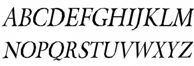 Berylium-Italic Fonte MAIÚSCULAS