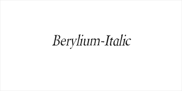 Berylium-Italic Logo