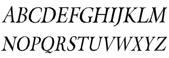 Berylium-Italic 字体 大写