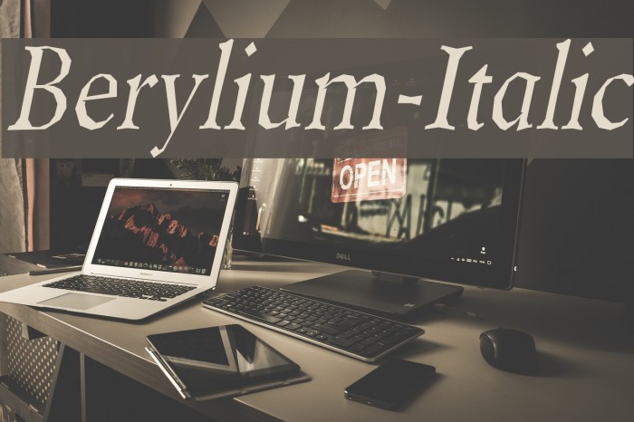 Berylium-Italic Polices examples