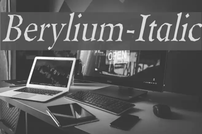 Berylium-Italic フォント examples