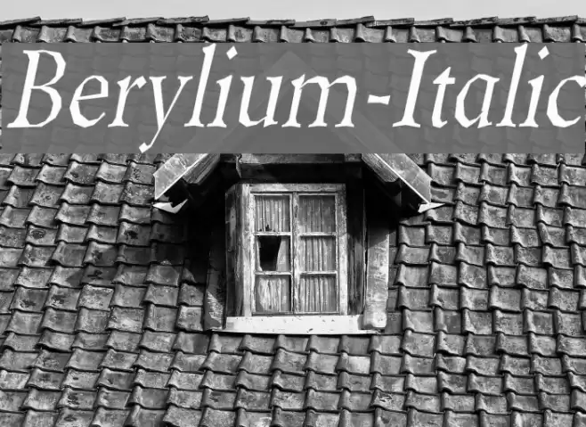 Berylium-Italic フォント examples