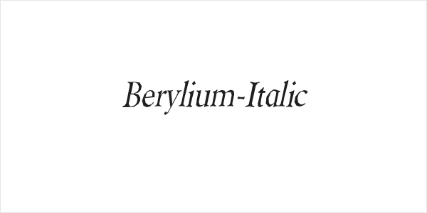 Berylium-Italic Logo