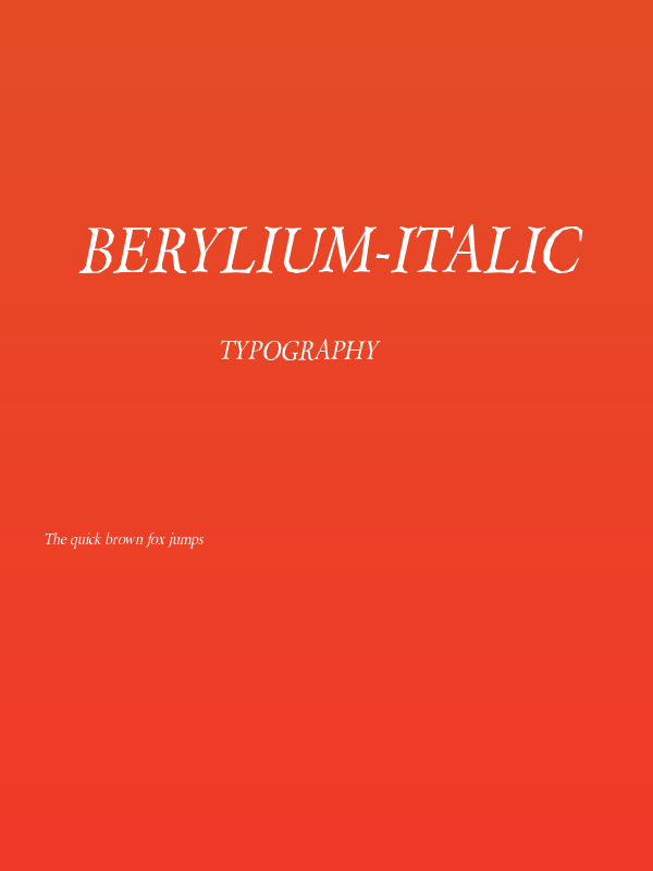 Berylium-Italic Poster