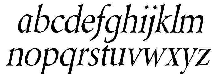Berylium-Italic Polices MINUSCULES