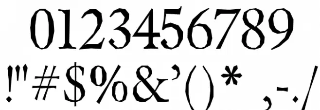 Berylium-Regular Font OTHER CHARS