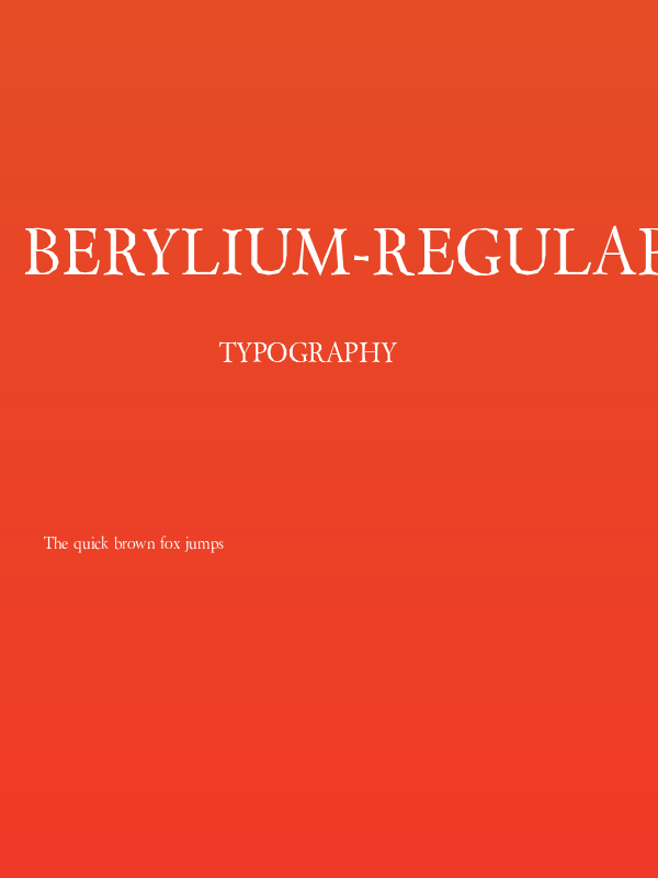 Berylium-Regular Poster