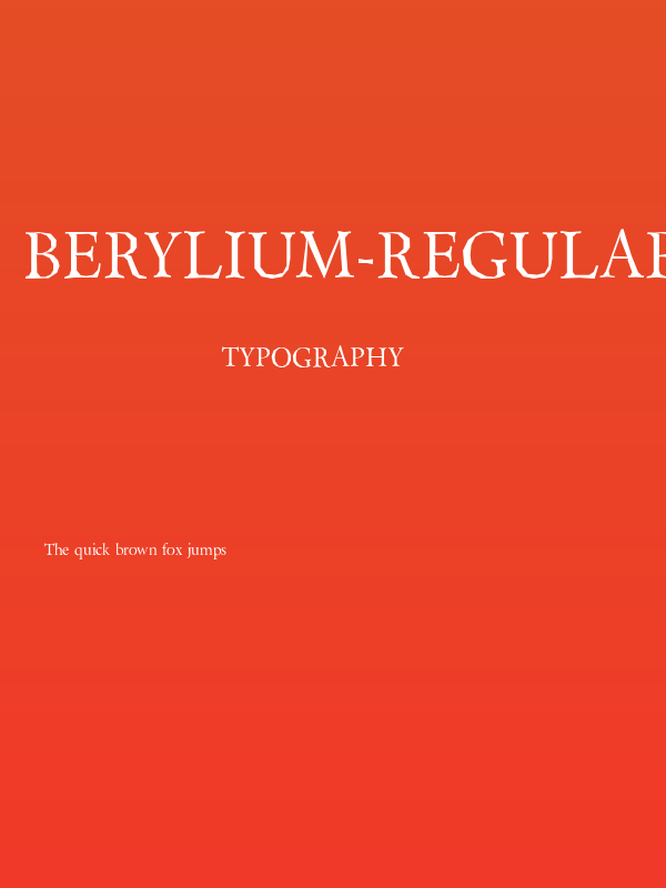 Berylium-Regular Poster