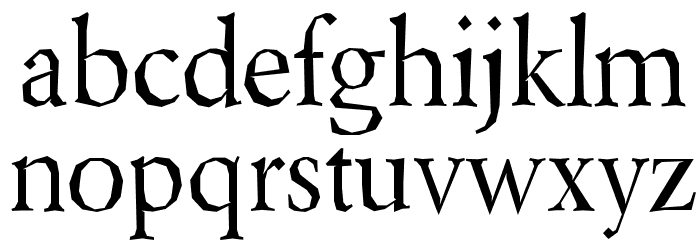 Berylium-Regular Font LOWERCASE