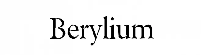 Berylium  नि: शुल्क फ़ॉन्ट्स डाउनलोड