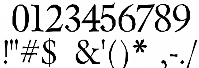 Berylium Font OTHER CHARS