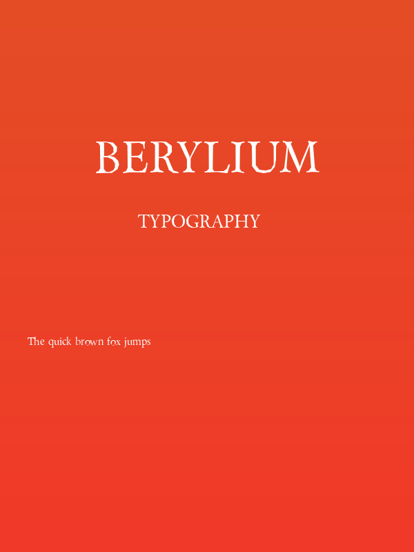 Berylium Poster